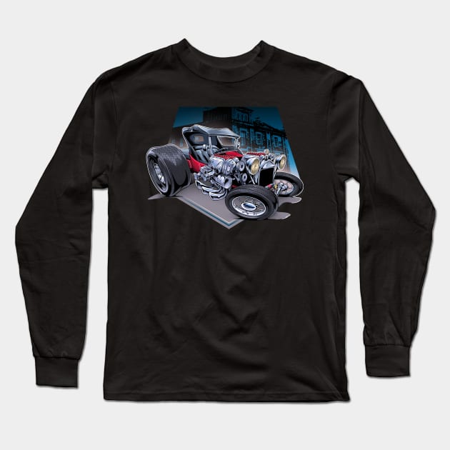 T-Bucket Illustration Long Sleeve T-Shirt by Aiqkids Design